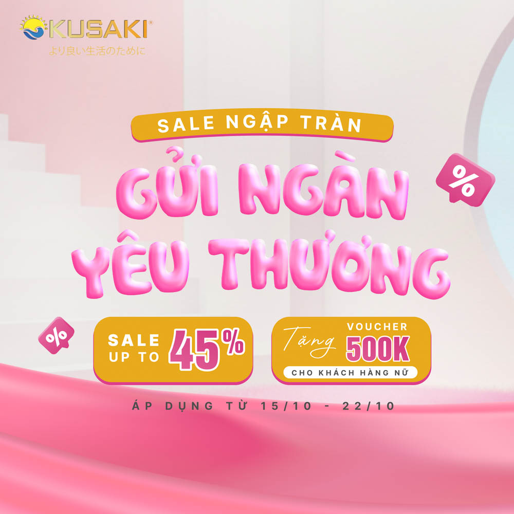 CHƯƠNG TRÌNH KHUYẾN MÃI 20/10 OKUSAKI – “SALE NGẬP TRÀN, GỬI NGÀN YÊU THƯƠNG