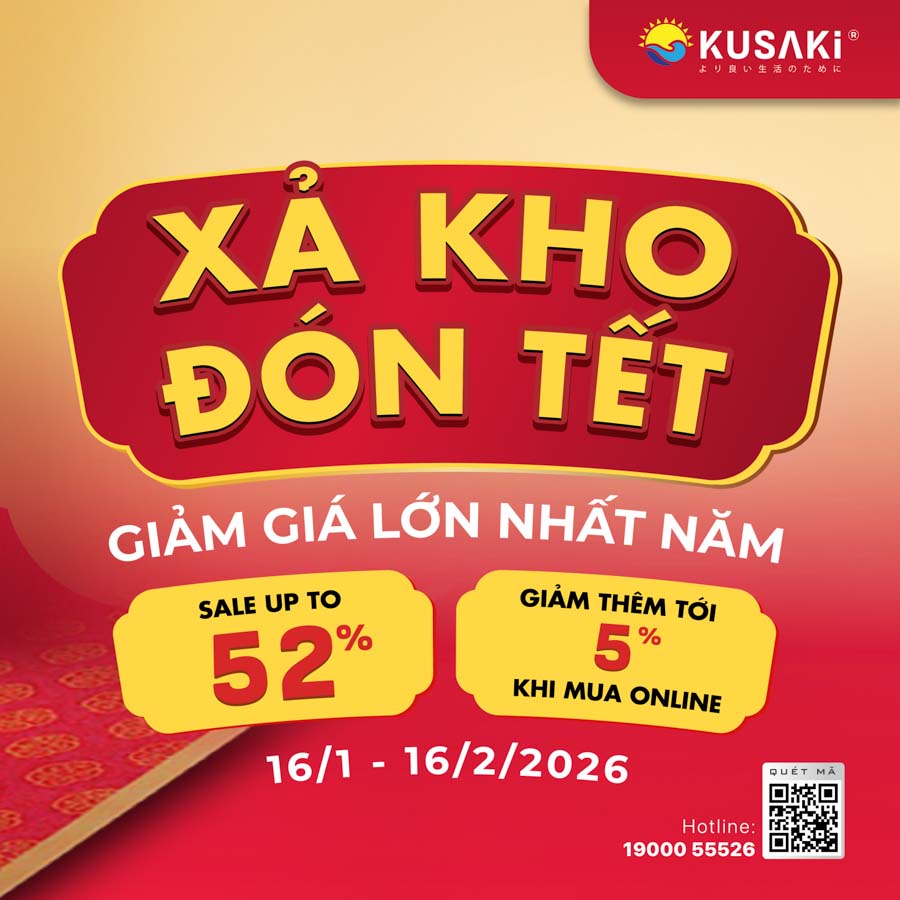 XẢ KHO ĐÓN TẾT OKUSAKI 2026 – CHƯƠNG TRÌNH KHUYẾN MÃI LỚN NHẤT NĂM LÊN ĐẾN 52%