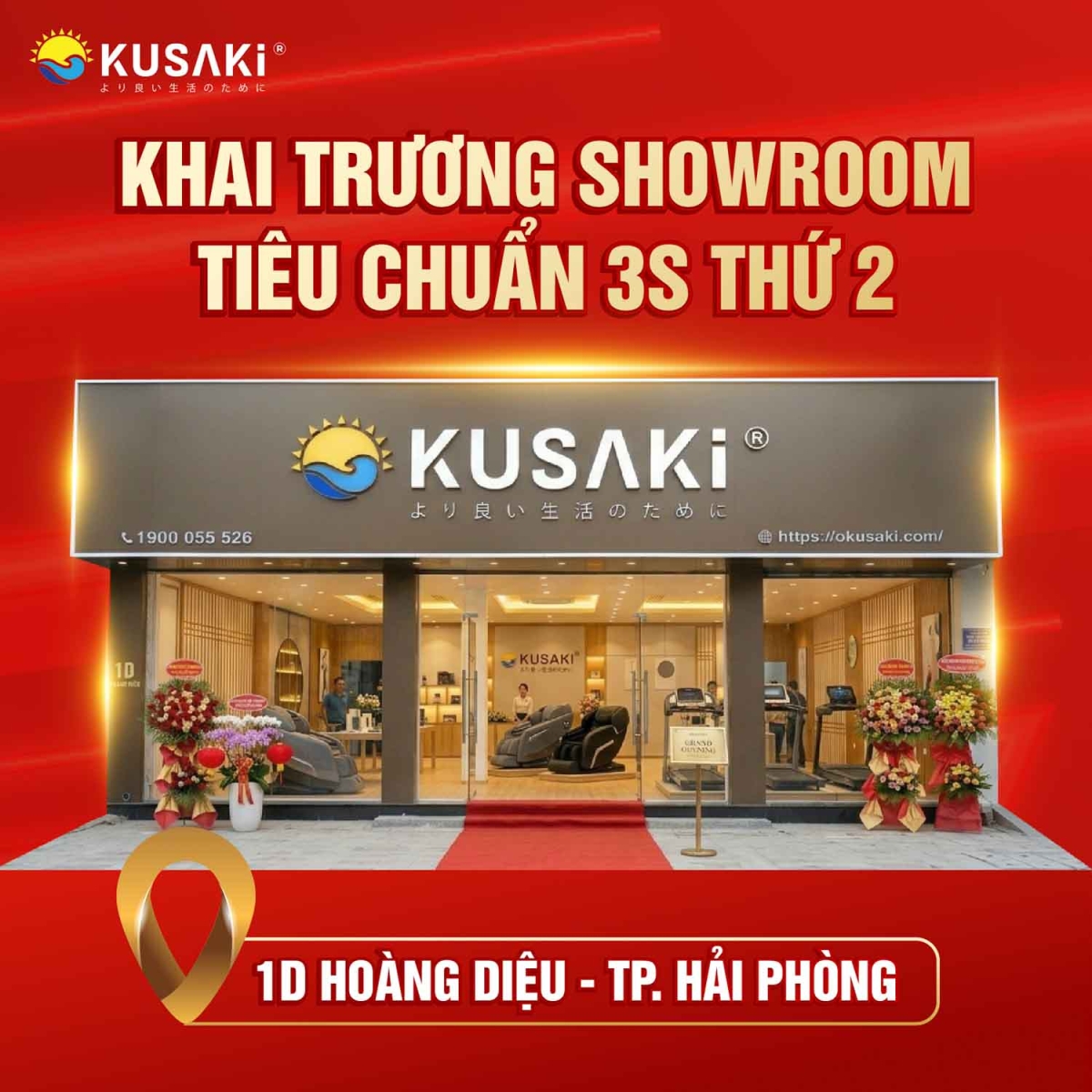 KHAI TRƯƠNG SHOWROOM OKUSAKI TIÊU CHUẨN 3S THỨ 2 TẠI HẢI PHÒNG – ƯU ĐÃI KÉP LỚN NHẤT NĂM