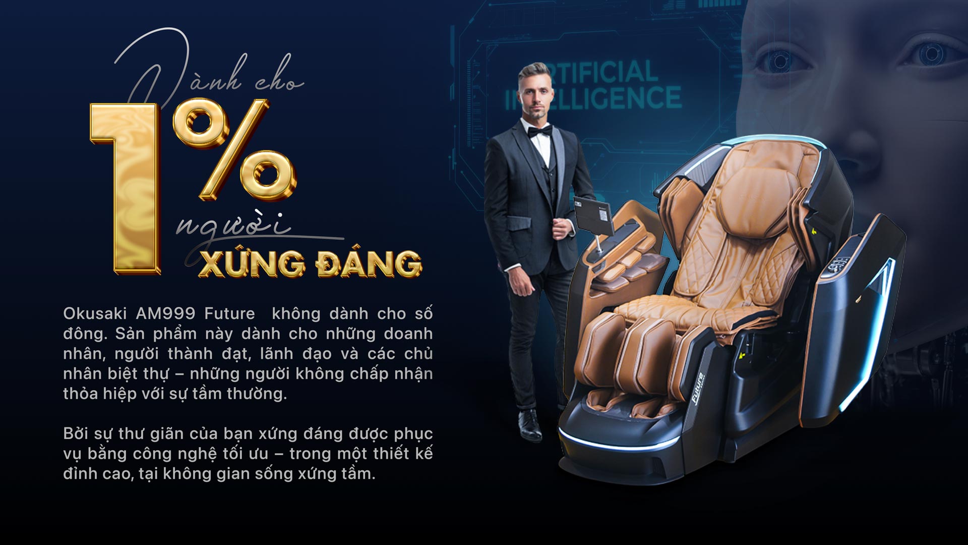 Ghế massage am999 future chỉ dành cho 1 phần trăm những người xứng đáng