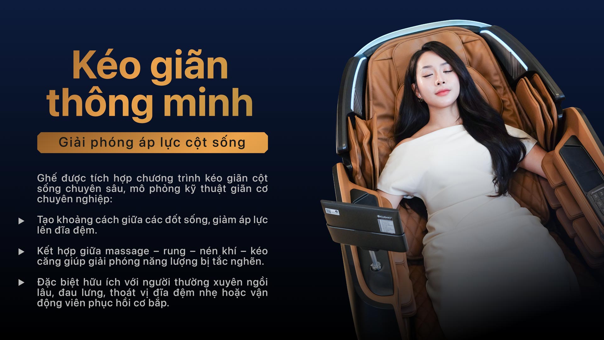 Chế độ kéo giãn thông minh trên ghế massage am999 future