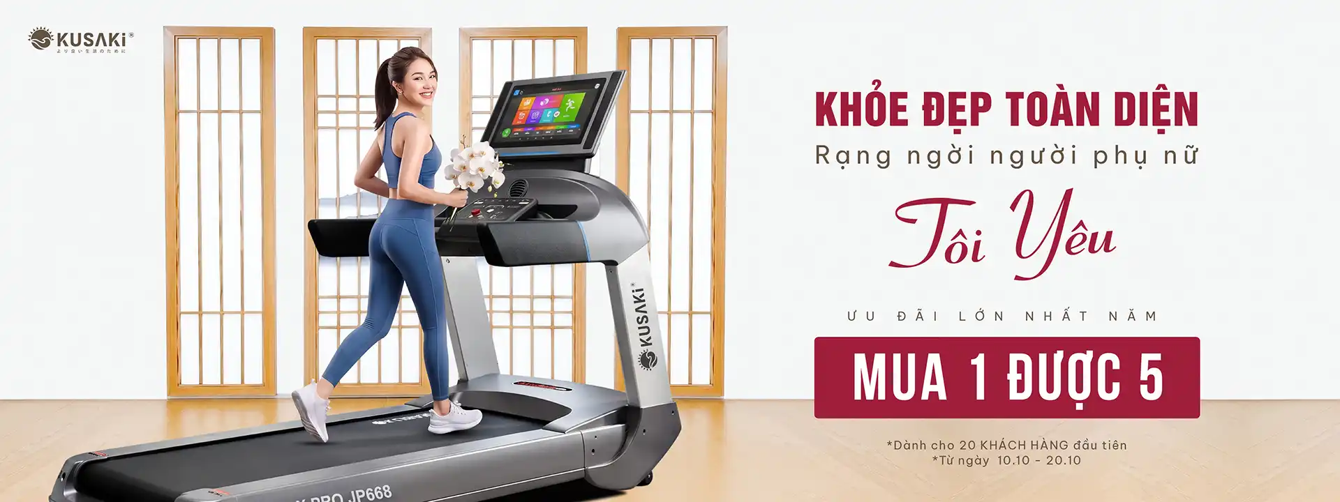 Chương trình khuyến mãi "Khỏe Đẹp Toàn Diện – Rạng Ngời Người Phụ Nữ Tôi Yêu" tại Okusaki mang đến ưu đãi lớn nhất năm "MUA 1 ĐƯỢC 5"