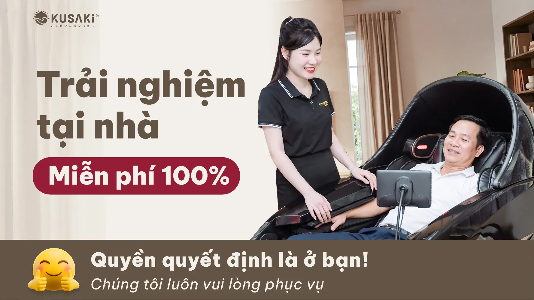 Chương trình trải nghiệm sản phẩm tại nhà miễn phí 100% của Okusaki