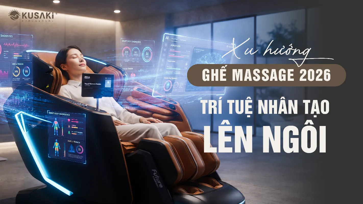 Xu hướng ghế massage 2026 - trí tuệ nhân tạo lên ngôi