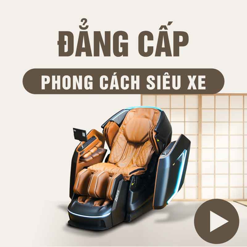 Ghế massage phong cách siêu xe cánh mở hiện đại AM999