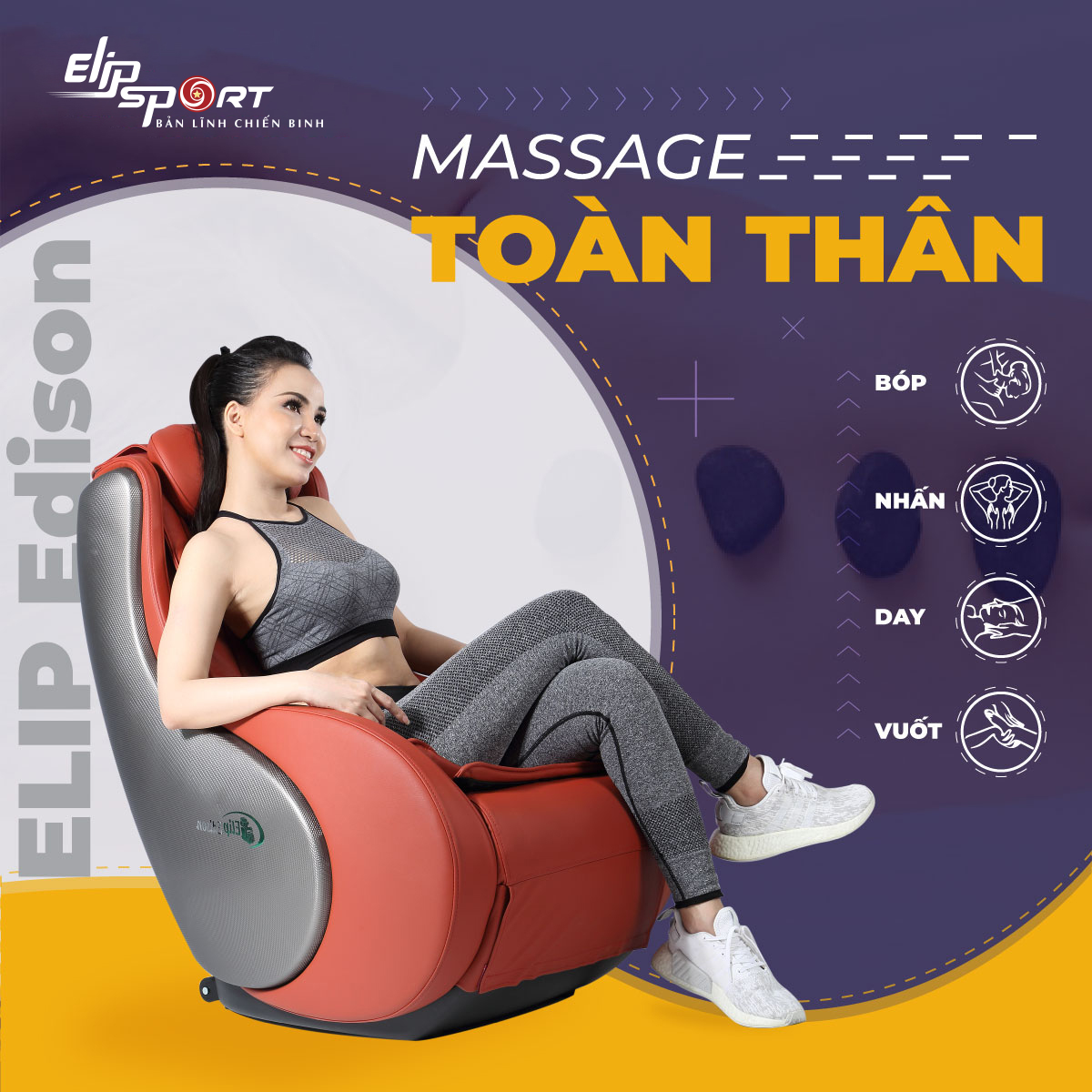   Ghế massage dưới 20 triệu ELIP Edison