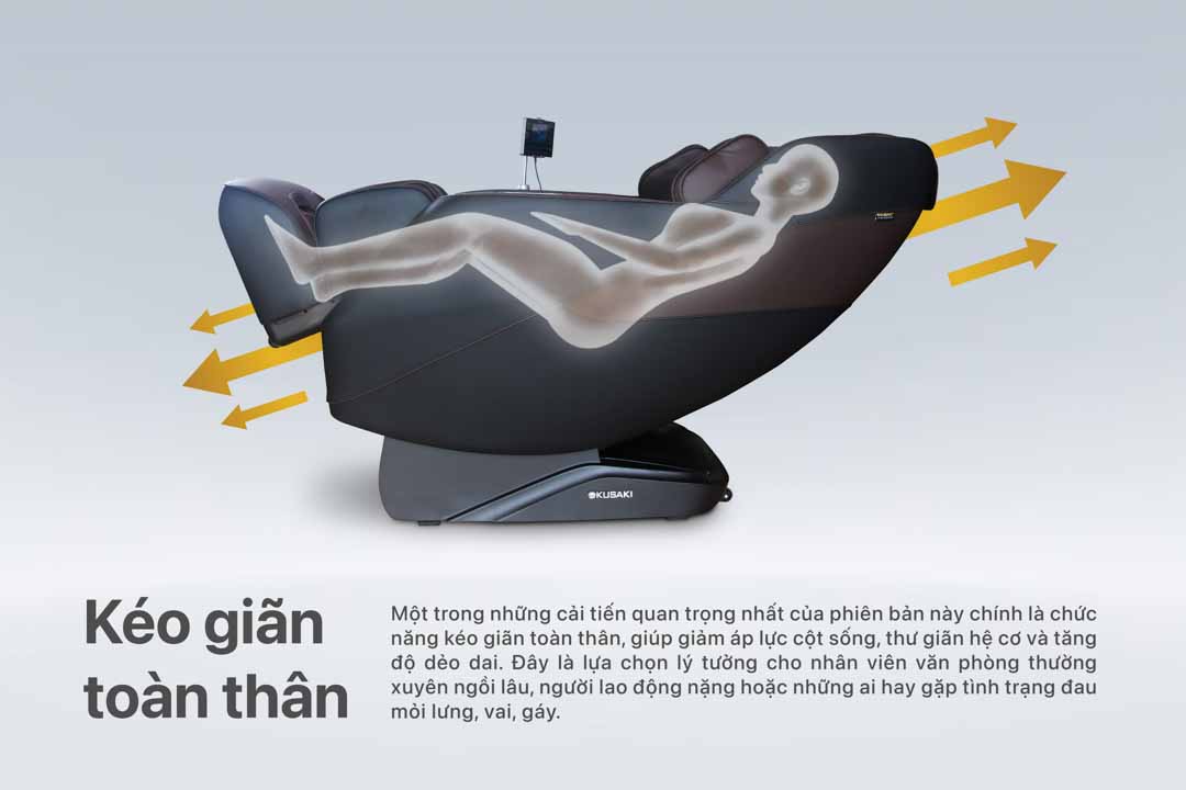  ghế massage okusaki am226 plus kéo giãn toàn thân