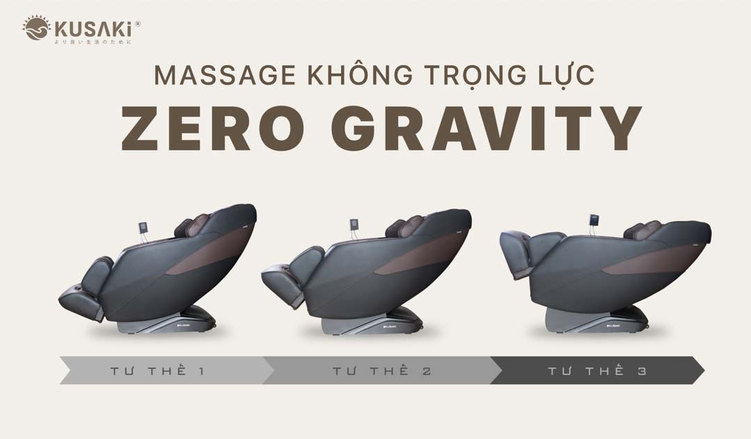 3 tư thế massage không trọng lực zerogravity của ghế massage okusaki am226 plus