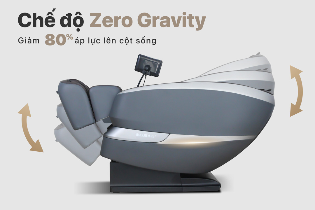 Chế độ thư giãn không trọng lực Zero Gravity trên ghế Okusaki AM229 Deepcare