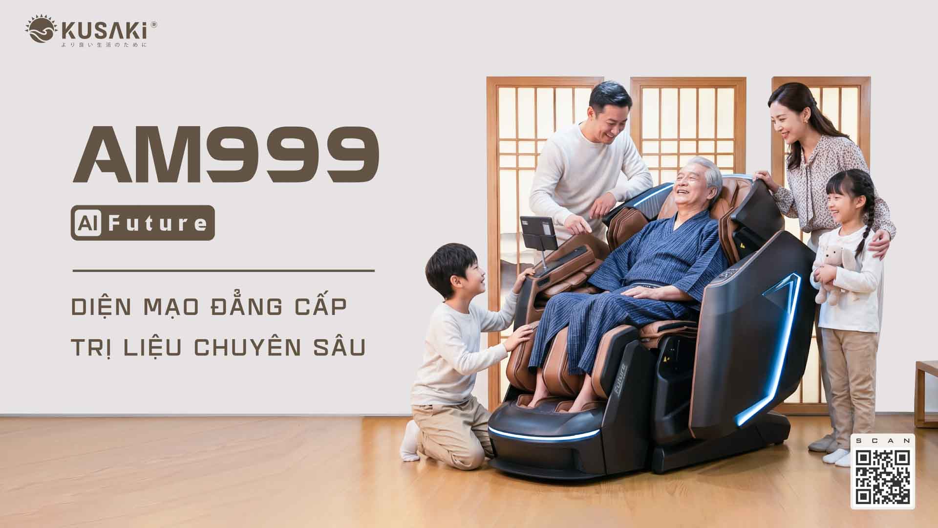 Ghế massage okusaki am999 future trị liệu chuyên sâu diện mạo đẳng cấp