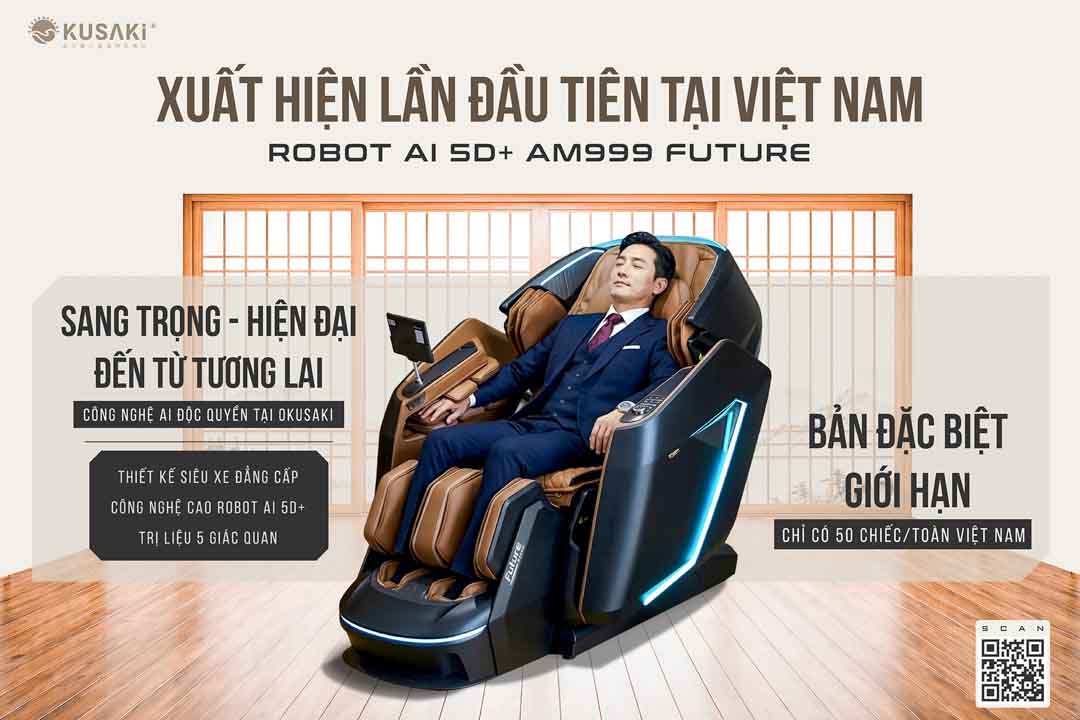 Ghế massage okusaki am999 lần đầu tiên xuất hiện tại việt nam