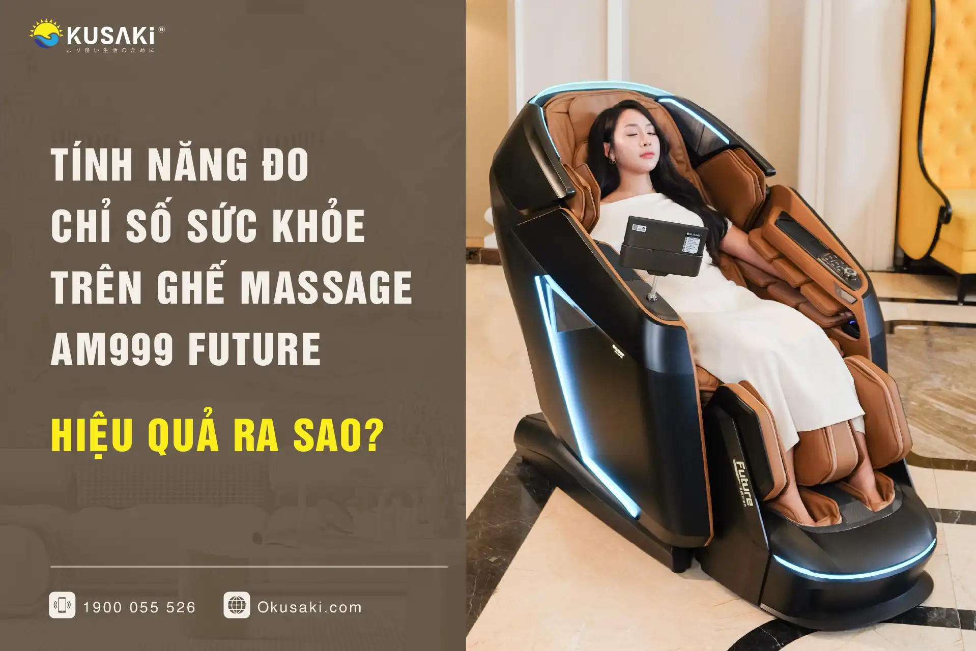 Tính năng đo chỉ số sức khỏe trên ghế massage okusaki am999 future