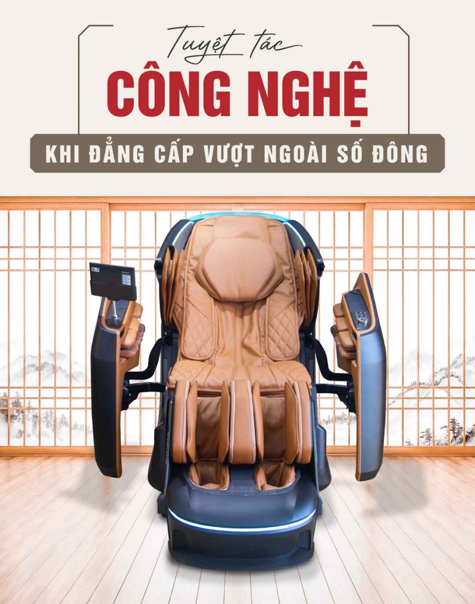 Ghế massage Okusaki Am999 Future tuyệt tác công nghệ khi đẳng cấp vượt ngoài số đông
