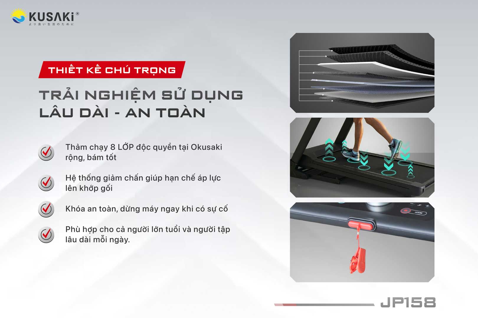 Máy chạy bộ thảm chạy an toàn