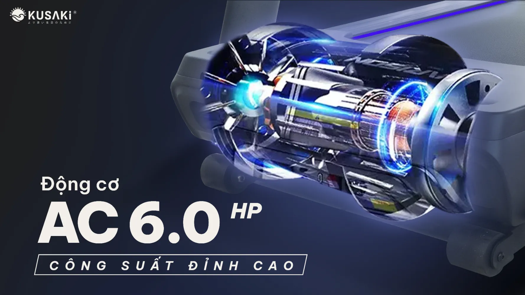 Trang bị động cơ AC 6.0 HP siêu khỏe