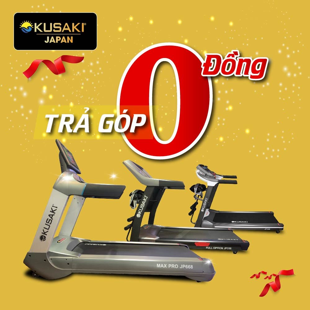 Mua máy chạy bộ trả góp lãi suất 0% chỉ có tại Okusaki